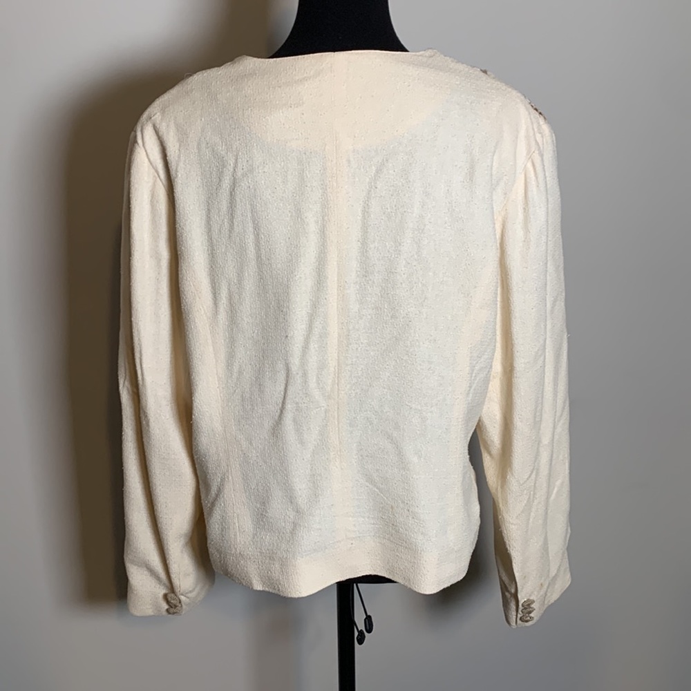 Vintage 1980s Lim’s- Patchwork/Crocheted Button E… - image 7